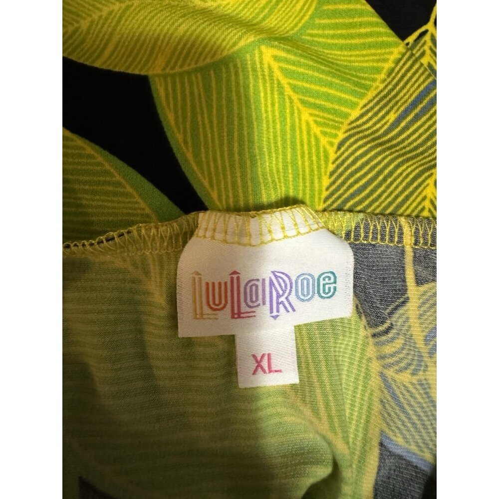 LuLaRoe Women Size XL Maxi Skirt Green Tropical Hawaiian Stretch Lightweight NWT - Picture 3 of 11